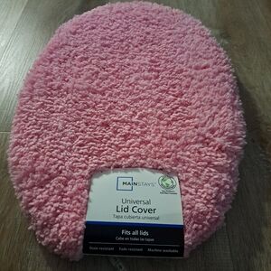 Mainstays Plush Pink Universal Toilet Seat Lid Cover New